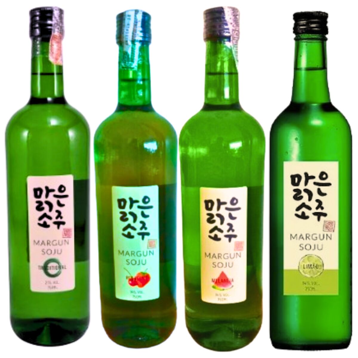 Kit com 4 Soju Margun Bebida Coreana 750ml
