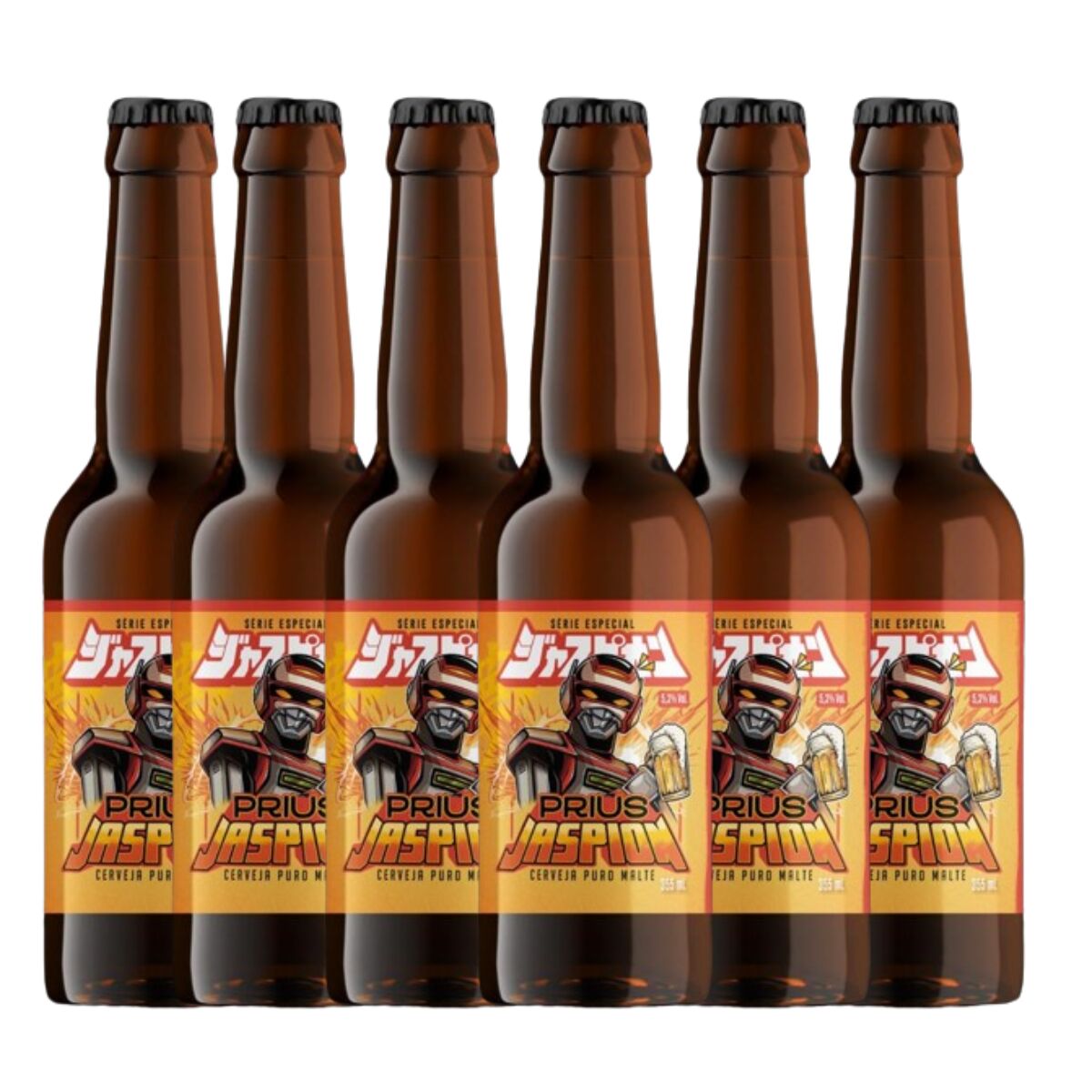 Kit com 6 Cervejas Prius Premium Jaspion 355ml